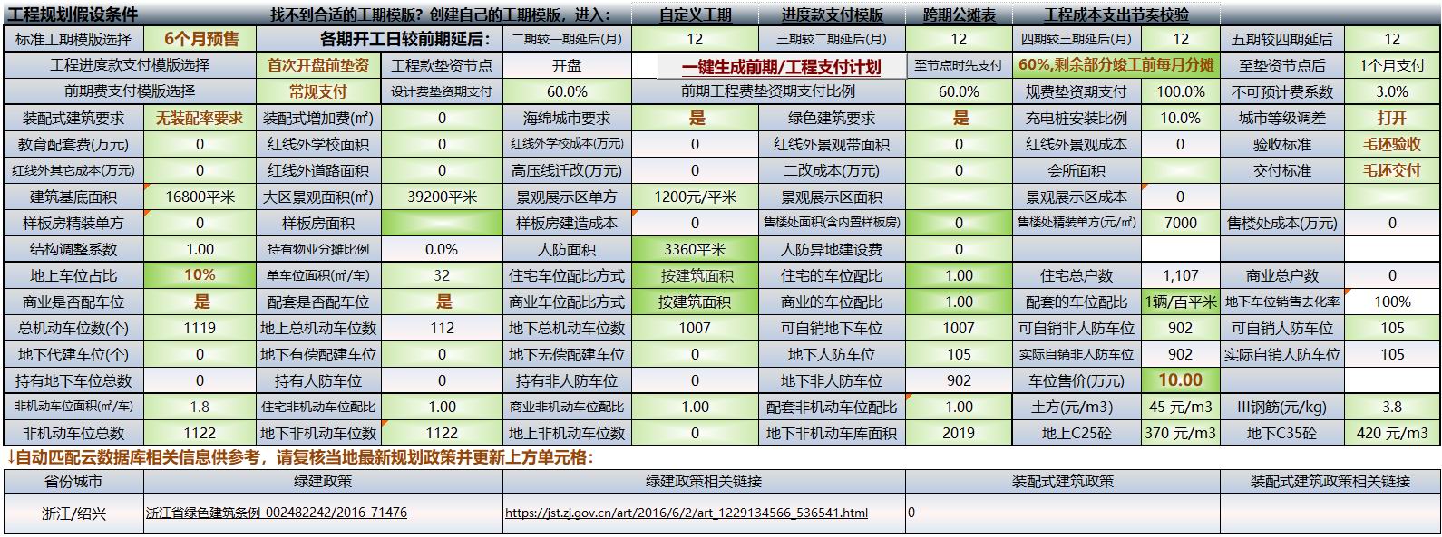 指标输入页面展示